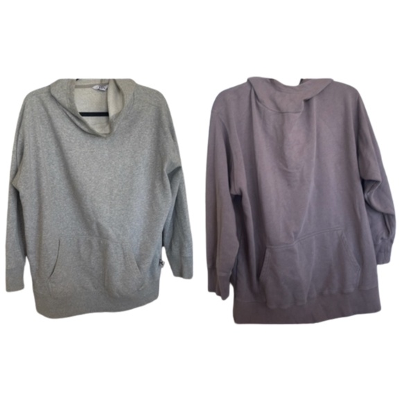 Joylab oversized hoodies (2) Medium BUNDLE Heather gray + Mocha - Picture 2 of 9